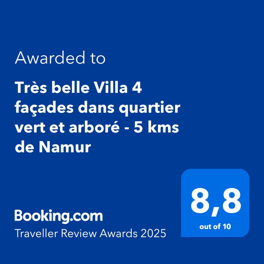 Tres Belle Villa 4 Facades Dans Quartier Vert Et Arbore - 5 Kms De Ναμούρ Εξωτερικό φωτογραφία