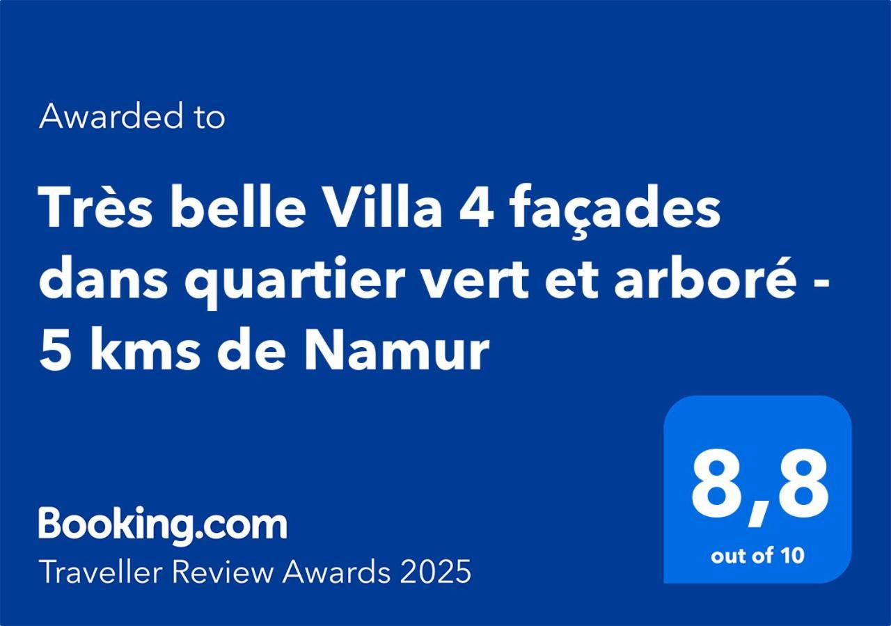 Tres Belle Villa 4 Facades Dans Quartier Vert Et Arbore - 5 Kms De Ναμούρ Εξωτερικό φωτογραφία